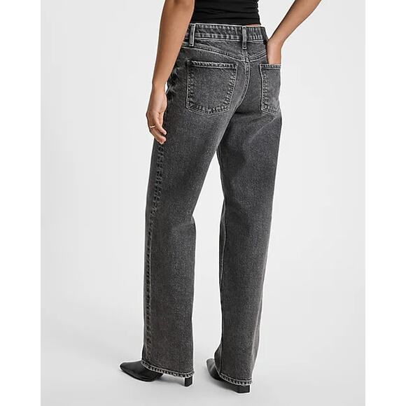 Express Black Mom Jeans Super High Rise - Size 8 - Picture 1 of 11